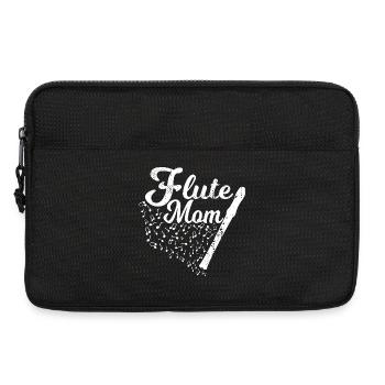 Flötenspieler Mama - Laptoptasche 13" - Schwarz - Vorne