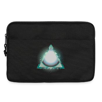 Mystical Triangle Frame in Turquoise with Ornaments - Laptop bag 13" - black - Front