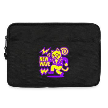 New Wave Cat - Laptoptasche 13" - Schwarz - Vorne