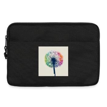Bunter Pusteblumen-Aquarell - Laptoptasche 13" - Schwarz - Vorne