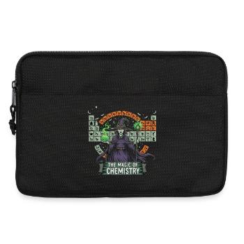 Hexe mit Zaubertränken und Periodensystem - Laptoptasche 13" - Schwarz - Vorne