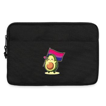 Avocado Bisexual Flag Bi Pride LGBT Queer CSD - Laptop bag 13" - black - Front