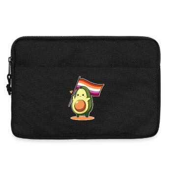 Avocado Lesbian Flag Pride LGBT Queer Sapphic - Laptop bag 13" - black - Front