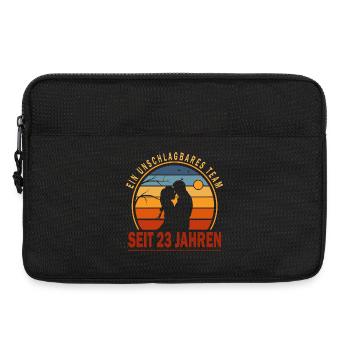 23 ans de relation Cadeau Mari Femme - Sacoche pour ordinateur portable 13 pouces - noir - Devant