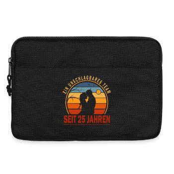 25 ans de relation Anniversaire de mariage - Sacoche pour ordinateur portable 13 pouces - noir - Devant