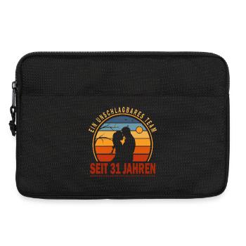 31 ans de relation cadeau mari femme - Sacoche pour ordinateur portable 13 pouces - noir - Devant