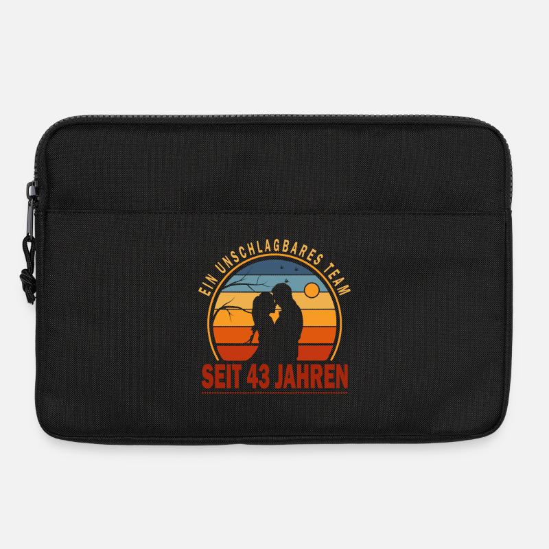 43 Jahre Beziehung Geschenk Ehemann Ehefrau - Laptoptasche 13" - Schwarz