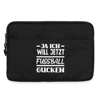 Drôle de Football Football Fan Cadeau - Sacoche pour ordinateur portable 13 pouces - noir - Devant