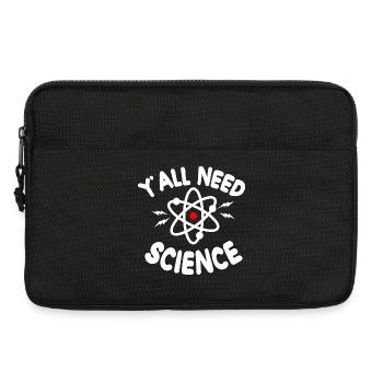 Science for All Atom Tee - Laptop bag 13" - black - Front