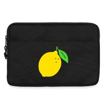 Zitronen Flachdruck Design - Laptoptasche 13" - Schwarz - Vorne