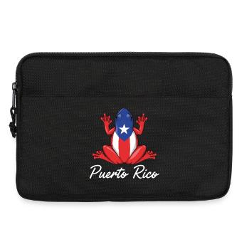 Boricua Coqui Flag Puerto Rico - Laptop bag 13" - black - Front