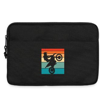 Motocross Retro Motorsport - Laptop bag 13" - black - Front