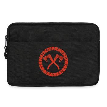 Nordic Cross Achsen (rot) - Laptoptasche 13" - Schwarz - Vorne
