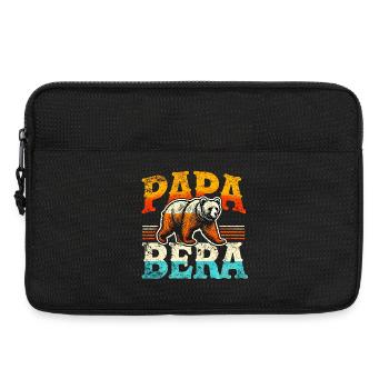 Papa Bear Retro Style, Fathers  - Laptop bag 13" - black - Front