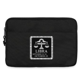 Sternzeichen Waage - Laptoptasche 13" - Schwarz - Vorne