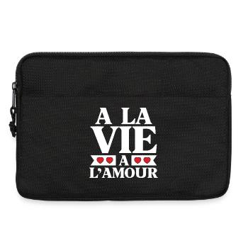 Life and Love Red Hearts - Laptop bag 13" - black - Front