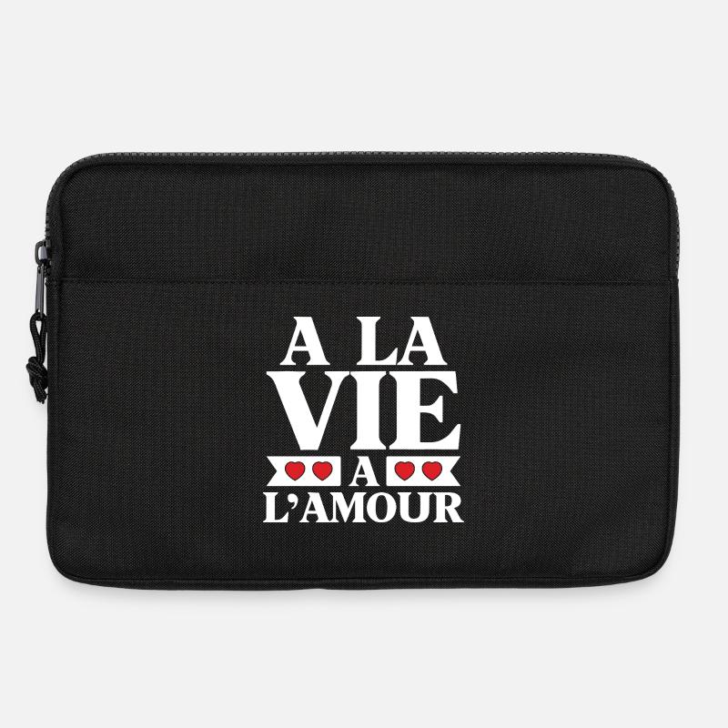 Leben und Liebe Rote Herzen - Laptoptasche 13" - Schwarz