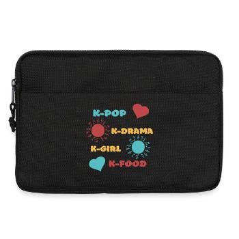 K-pop k-drama 3 couleurs custom - Sacoche pour ordinateur portable 13 pouces - noir - Devant