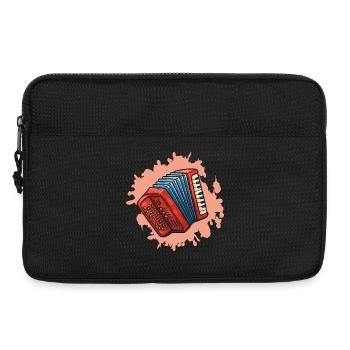 Illustration accordéon bleu-rouge - Sacoche pour ordinateur portable 13 pouces - noir - Devant