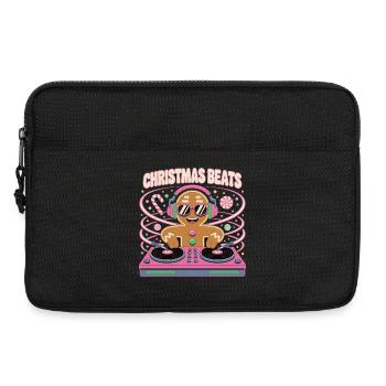 Weihnachtsbeats DJ Gingerbread - Laptoptasche 13" - Schwarz - Vorne