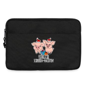 Noël du cochon, bonnes nuits de cochon ! - Sacoche pour ordinateur portable 13 pouces - noir - Devant