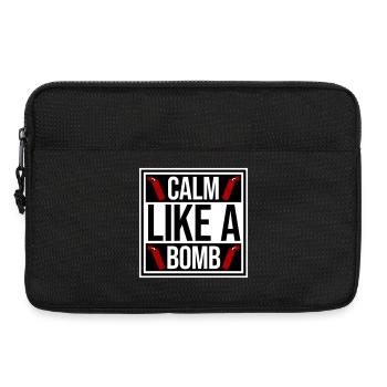 Calme comme une bombe Paradoxe Ironie Humour Blague explosive - Sacoche pour ordinateur portable 13 pouces - noir - Devant