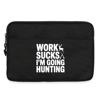 Arbeit ist, ich gehe auf die Jagd - Laptoptasche 13" - Schwarz - Vorne