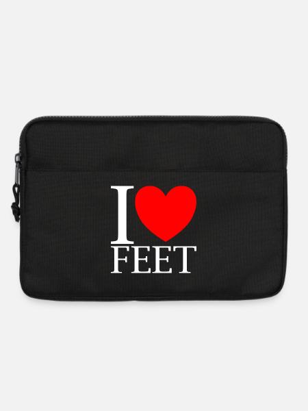 Ich Liebe Füße I Love Feet - Laptoptasche 13" - Schwarz