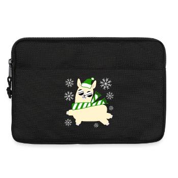 Llama – Weihnachten - Laptoptasche 13" - Schwarz - Vorne