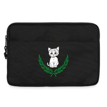 White in Laurel Wreath - Laptop bag 13" - black - Front