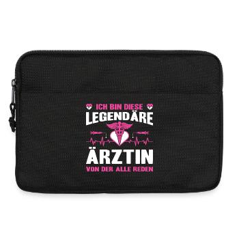 Ich Bin Diese Ärztin Von Dem Alle Reden  - Laptoptasche 13" - Schwarz - Vorne
