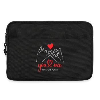 Du und ich lieben das Duo für immer - Laptoptasche 13" - Schwarz - Vorne