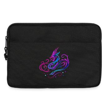 Dragon tribal mystique aux couleurs néon - Sacoche pour ordinateur portable 13 pouces - noir - Devant