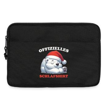 Chemise de nuit officielle Ours polaire de Noël - Sacoche pour ordinateur portable 13 pouces - noir - Devant