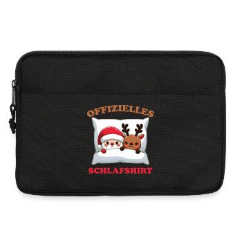 Chemise de nuit officielle du Père Noël de Noël - Sacoche pour ordinateur portable 13 pouces - noir - Devant