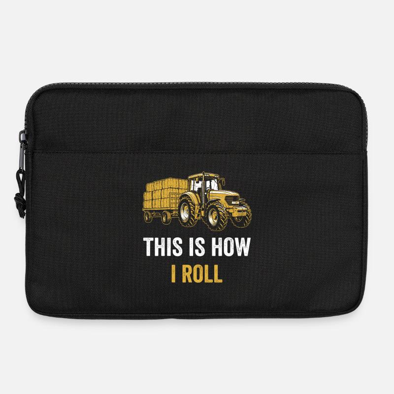 Tractor Saying So I Roll - Laptop bag 13" - black