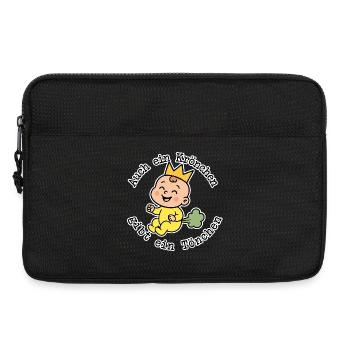 Auch ein Krönchen gibt ein Tönchen lustiges T-Shir - Laptoptasche 13" - Schwarz - Vorne