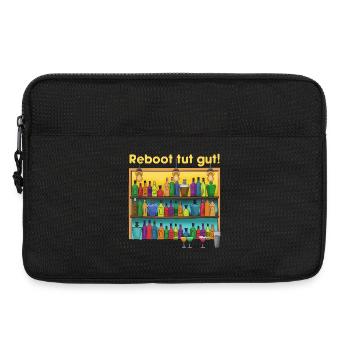 Reboot Barpalette: Bunte Spirituosen - Laptoptasche 13" - Schwarz - Vorne