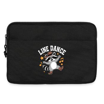 Line Dance Raccoon Groove - Laptop bag 13" - black - Front