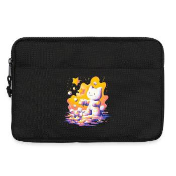 Palette néon Cat Cosmos - Sacoche pour ordinateur portable 13 pouces - noir - Devant