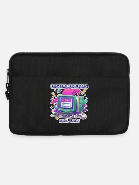 Digital Dreams 1995 – Vintage PC Design - Laptoptasche 13" - Schwarz