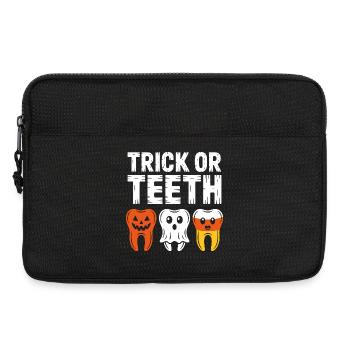 Trick oder Teeth Halloween-Trio - Laptoptasche 13" - Schwarz - Vorne