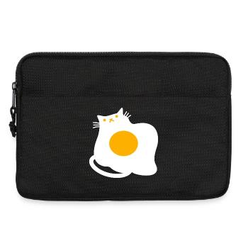 Drôle de chat en cuisinière aux œufs au plat - Sacoche pour ordinateur portable 13 pouces - noir - Devant