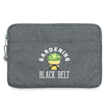 Gardening Black Belt Plant Lover Gardener - Laptop bag 13" - heather grey - Front