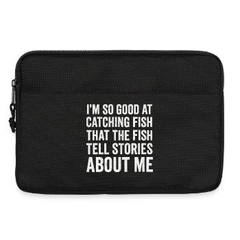 I'm So Good At Catching Fish Angler Saying Fishing - Laptop bag 13" - black - Front