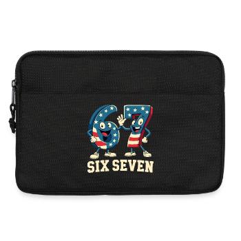 US Flag 67 Memes Six Seven - Laptoptasche 13" - Schwarz - Vorne