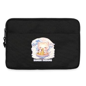 Kawaii Katze Ramen Nudeln Anime Katze - Laptoptasche 13" - Schwarz - Vorne