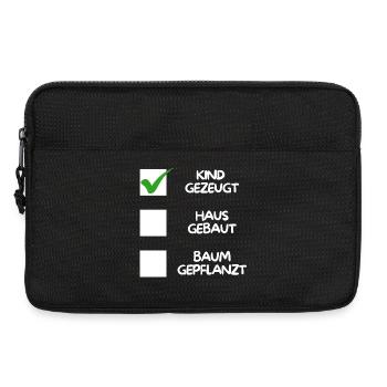 Kind gezeugt ( Haus gebaut, Baum gepflanzt) weiß - Laptoptasche 13" - Schwarz - Vorne