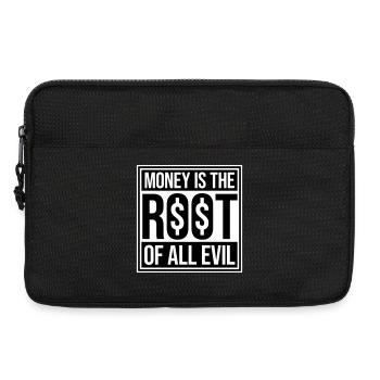 Money Root Evil Kapitalismus Gier Finanzen Reiche - Laptoptasche 13" - Schwarz - Vorne