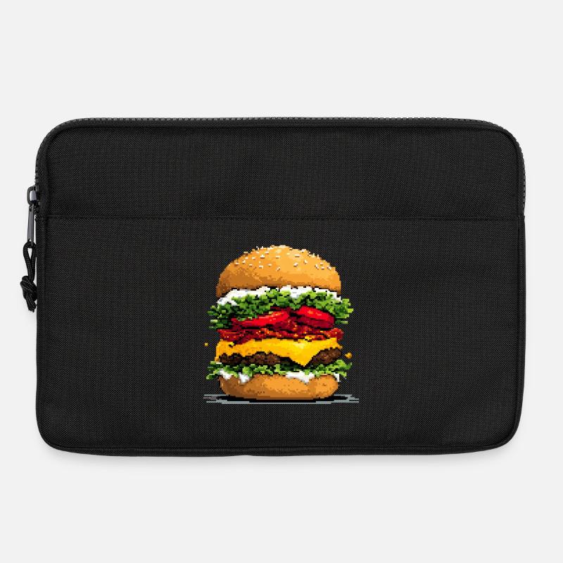 Pixelhamburger Retro Pixel Art - Laptop bag 13" - black